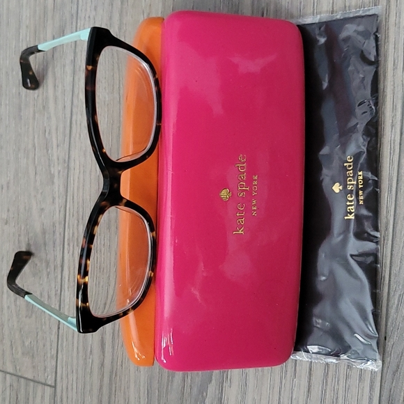 KATE SPADE Eyeglasses with Case & Cleaning Cloth Tortoise "Jazmine" - Picture 2 of 6